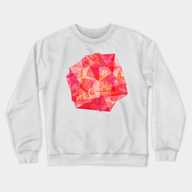 Jewel Watercolor Abstract Crewneck Sweatshirt by NicSquirrell